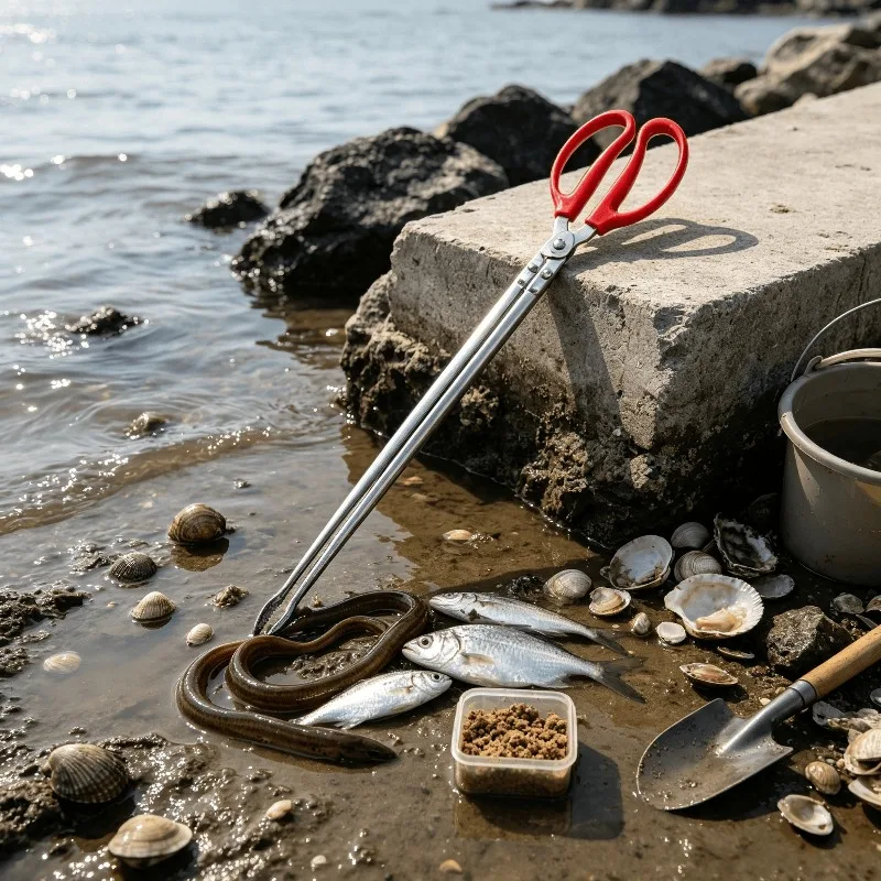 1pc Stainless Steel Multifunctional Crab and Lobster Clip with Non-Slip Reinforced Grip for Kitchen Cooking and Barbecue