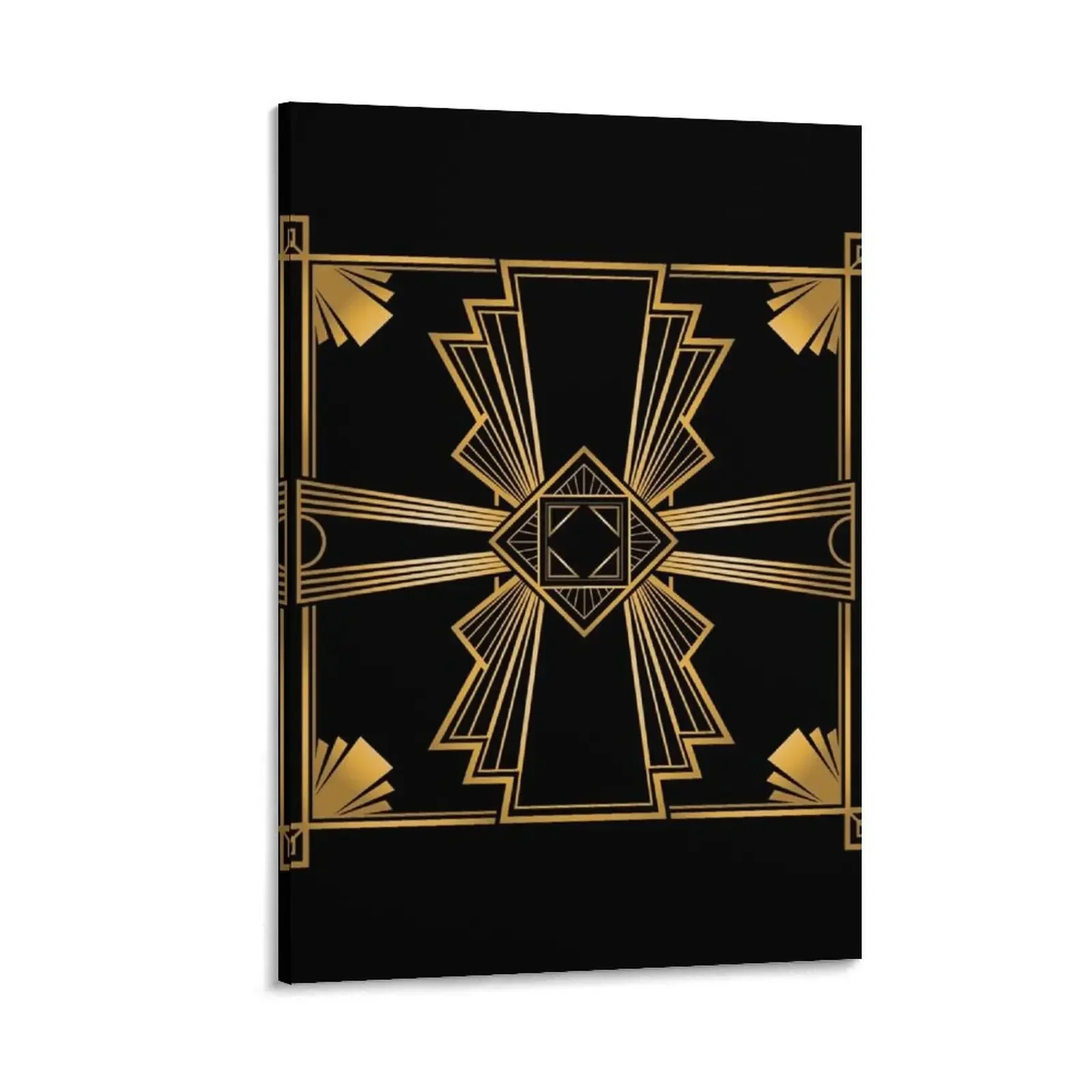 

Art Deco Nouveau Black and Gold Geometric Design Canvas Painting art mural house decorations Wall paintings home and decoration