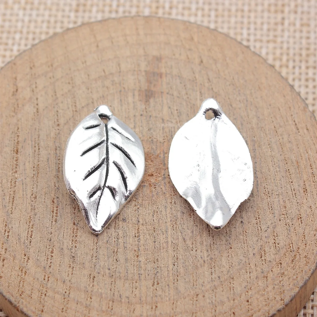WYSIWYG 5pcs 25x14mm Vintage Leaf Pendants Charm For Jewelry Making Leaf Pendants Charm Leaf