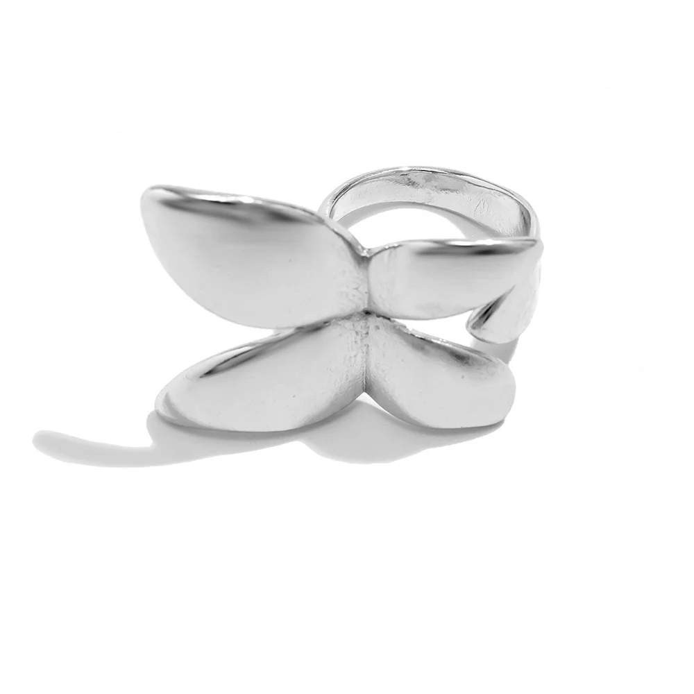 Trendiger, übertriebener Schmetterlings-Offenring, verstellbar, für Damen, als Accessoire für Bankette und Partys, Geschenk für Freundin und beste Freundinnen. – Detail 6