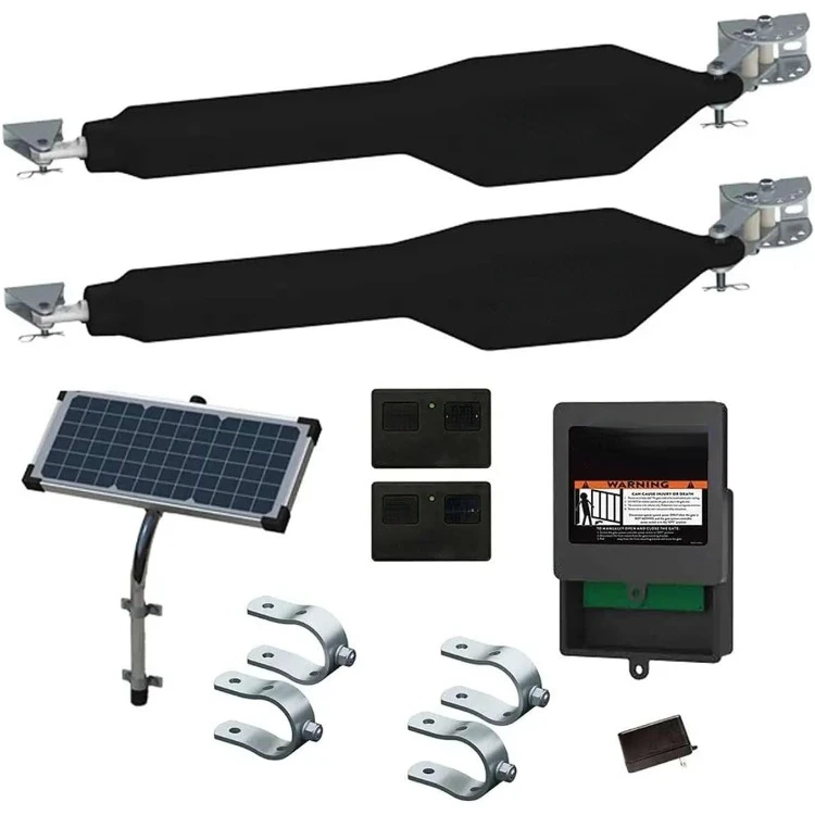 Heavy-Duty Solar Automatic Gate Opener Kit for Driveway Swing Gates with Long-Range Solar Gate Opener Remote - Model