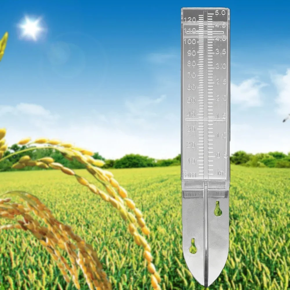 Gardening Tools Outdoor Home Garden Rainwater Measurer Pointed Plastic Rain Measure Rainwater Measurement Double Scale 120ml 5 ”