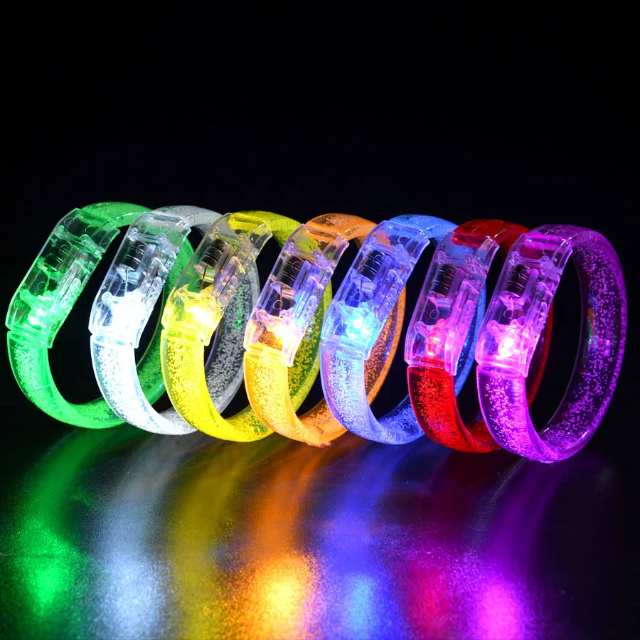 5/10/20/50Pcs Led Colorful Flash Bracelets Wristbands Glow In The Dark Party Supply Neon Light Up Bracelet Wedding Party Favor