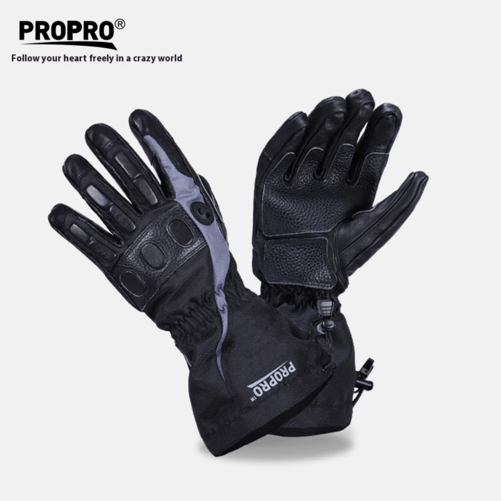 

Kevlar Professional Winter Thermal Gloves Five Finger Thicken -30degree Warm Waterproof Snowmobile Snow Heated Ski Gloves