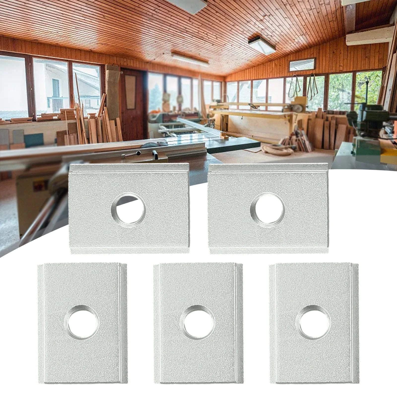 Aluminum Alloy 5pcs T Track Slider M6 M8 Thread Nuts for Woodworking Tables Saws Drills and Miter Saw Accessories