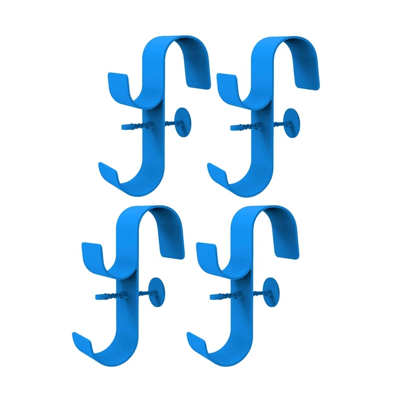 

New-Above Ground Pool Pole Hanger, Adjustable Telescopic Pool Pole Hooks,Pool Brush Hanger Tool Holder,Pool Equipment Hooks