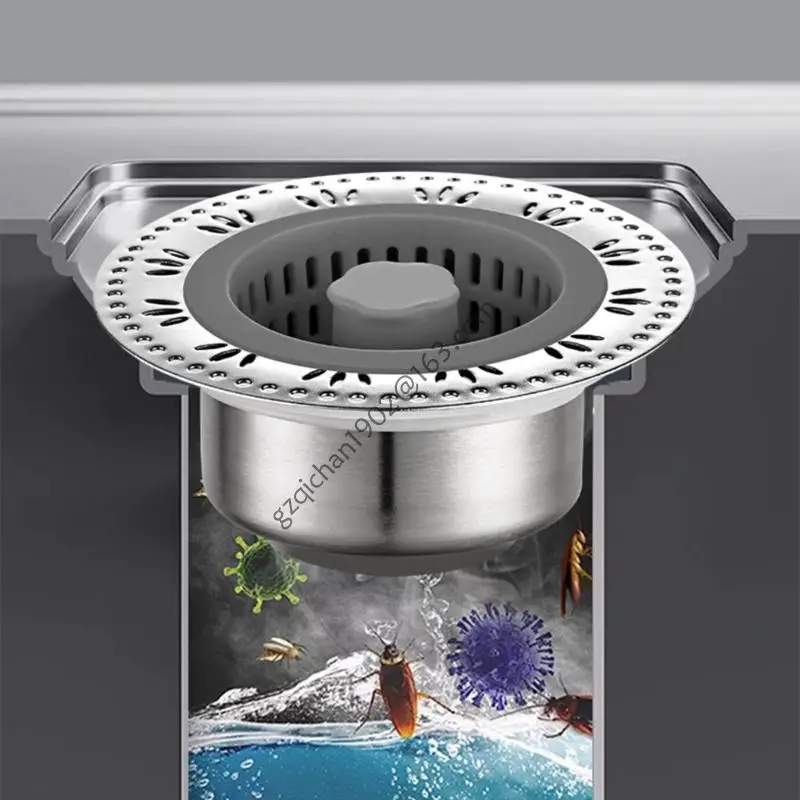 

X7AB Sink Drain Filter Construction Leakproof Design Fit for Hassle Kitchen