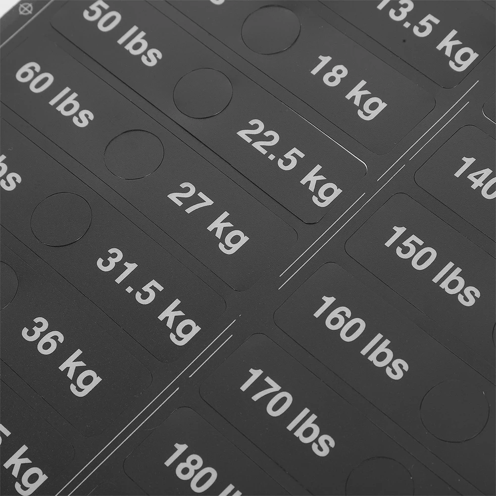 2 Sheets Weight Block Sticker Labels Clear Bold Numbers Easy Identification Gym Equipment Accessories for Weight Racks