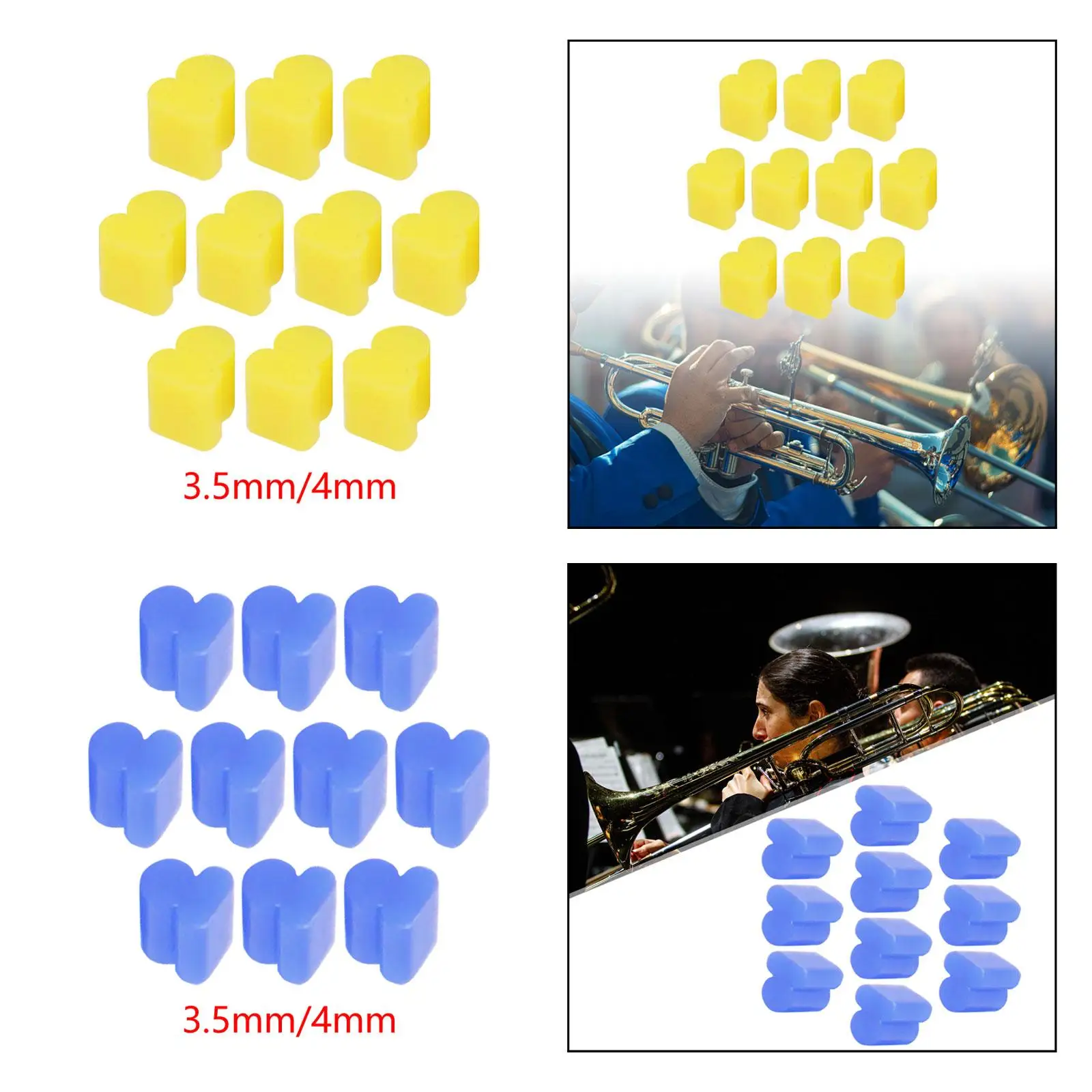 Juego de almohadillas amortiguadoras de ruido para instrumentos de latón de primera calidad para trombón, eufonio y tuba