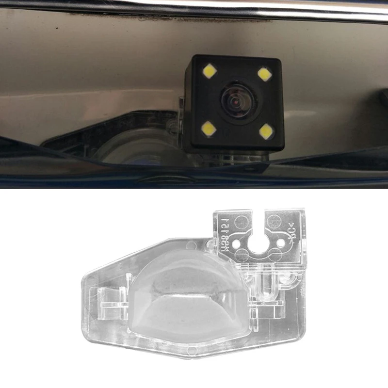 

Car Rear View Reverse Camera Bracket License Plate Lights Housing Mount for Odyssey Jade CRV FRV Jazz Stream Logo Transparent