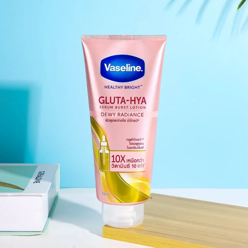 Vaseline Gluta - Hya Dewy Radiance & Flawless Glow Serum Burst UV Face Body Lotion 300ml