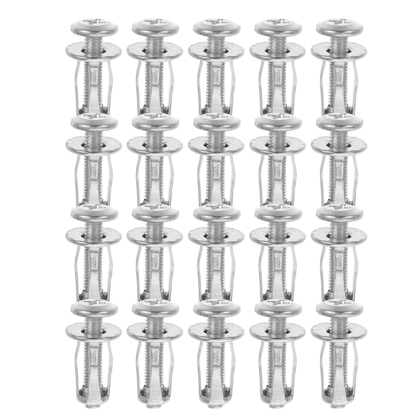 

20pcs Expansion Nut Anchors Heavy Duty Hollow Wall Anchor Bolt For Drywall Door Locks Metal Cladding Concrete Screws