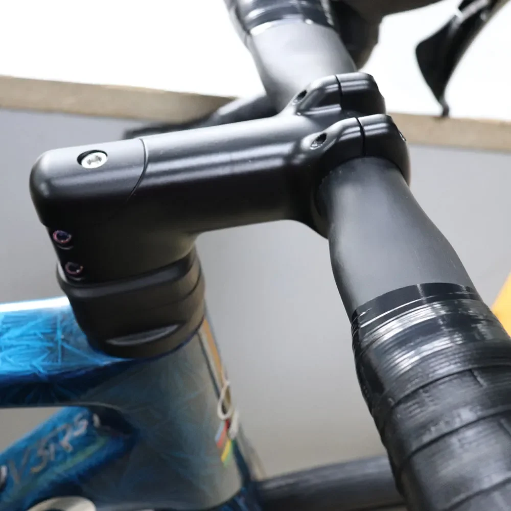 Kocevlo Bicycle Stem 28.6-31.8mm Aluminum Internal Cable Routing Stem with Spacer Road Handlebar Stem Bike Parts
