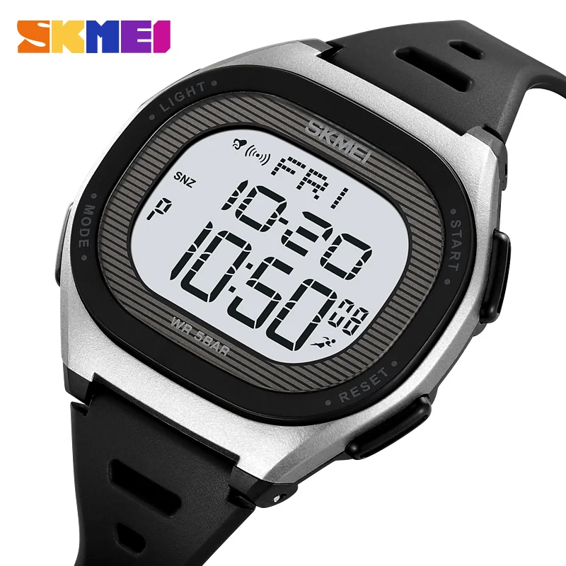 Skmei Outdoor Sport Luxury Digital Wristwatch TPU Strap Countdown Watches 12/24 Hours Relogio Masculino 2189 Men Fashion Watch