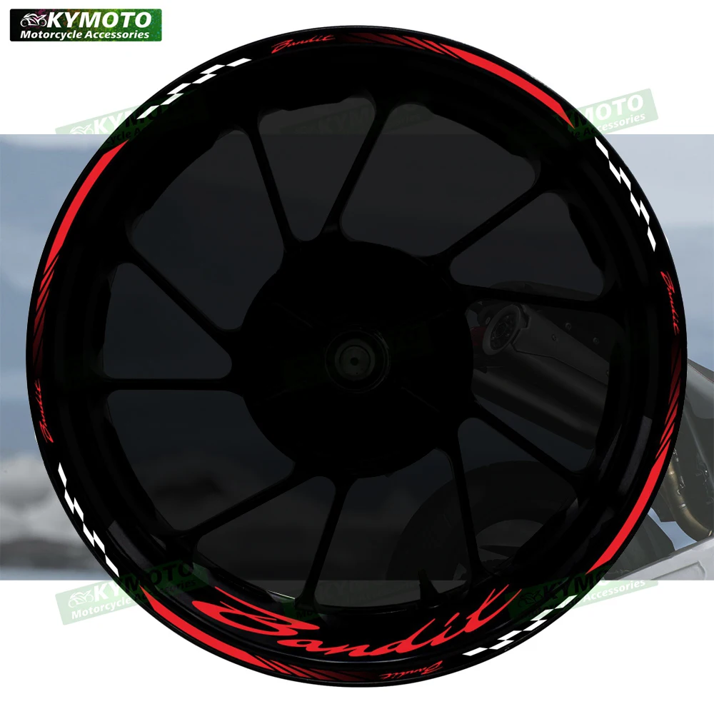 

Аксессуары для мотоциклов Bandit, 17-дюймовые наклейки на передние и задние колеса, модифицированные втулки, светоотражающие наклейки на полоску обода колеса