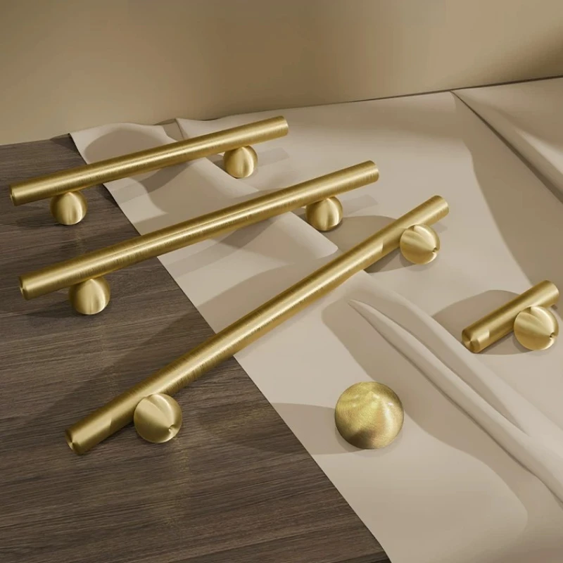 Brass Cabinet Handle Creative New High-end Modern Minimalist Drawer Cabinet Wardrobe Door Light Luxury Shoe Cabinet Long Handles
