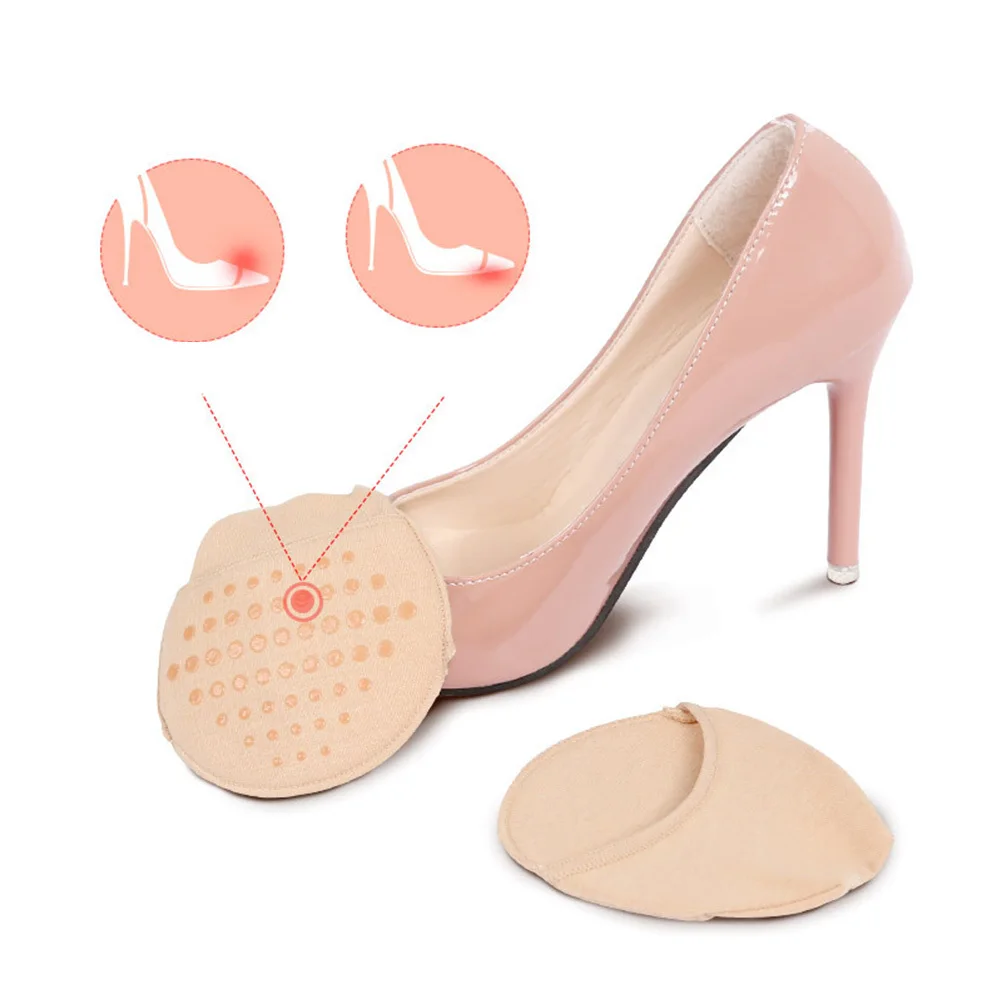 

Anti-Slip Forefoot Pads Half Socks Seamless Invisible Silicone Grip Inserts For Women Cotton Breathable Shoe Liners High