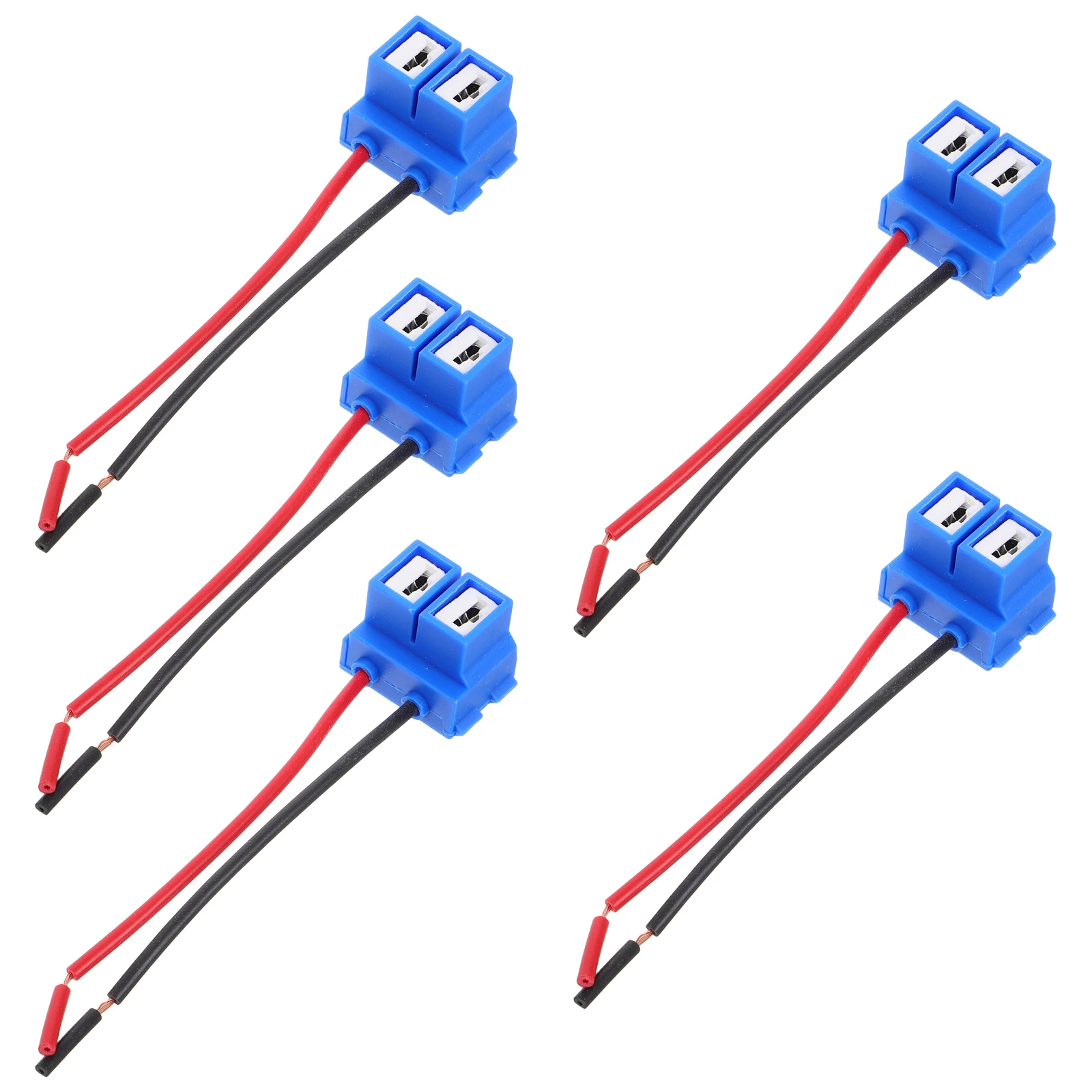 

5pcs Car Headlight Socket Ceramic H7 Plug Wiring Kit Bumper Plugs License Plate Holes Stable Current Output Enhanced Safety