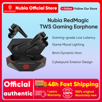 Nubia RedMagic TWS Gaming Earphone  for Redmagic 8s pro Wireless Bluetooth Earbuds 39ms Low Latency 4-16 Hours Battery Life