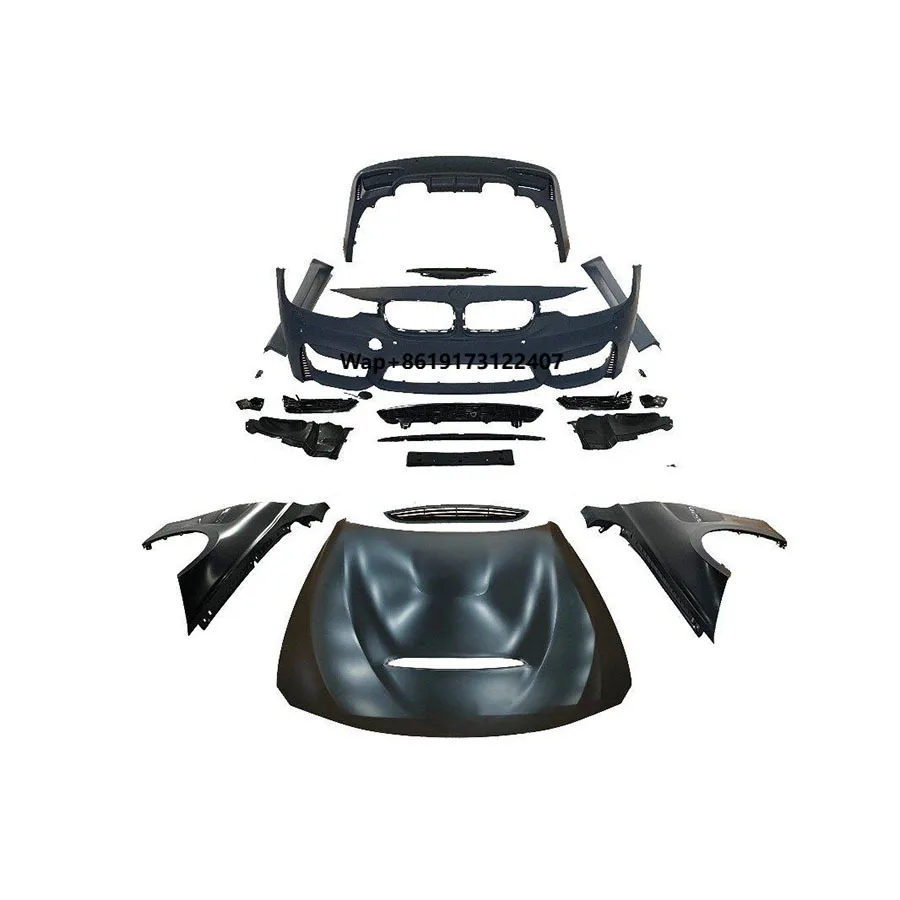 

Комплект кузова F30 M3 серии 3 для стиля F30–M3 с передним бампером, крыльями, задним бампером и боковой юбкой, высококачественный полипропиленовый материал