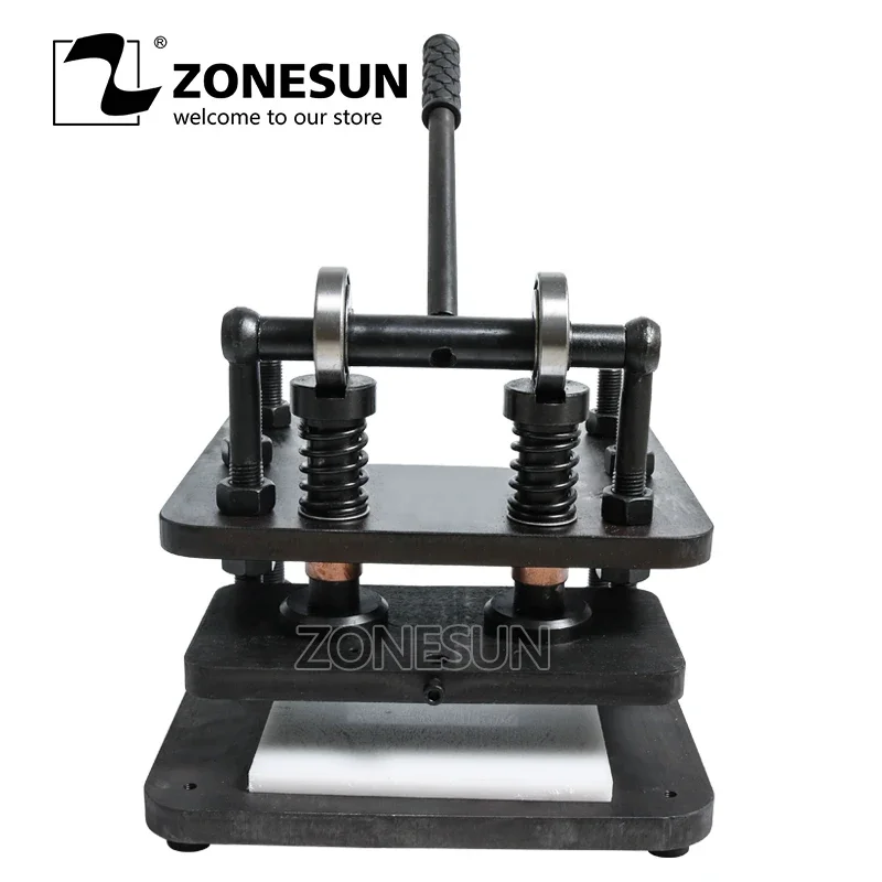 ZONESUN 26x14cm 1.5T Manual Die Cutting Machine, Photo Paper, PVC, EVA Sheet Mold Cutter, Cutting Die for DIY Papercraft