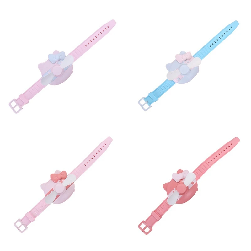 Cute Mini Fan,Watch Design For Children,Portable Fan,Soft Safe Strong Wind,USB Ventilation Rechargeable