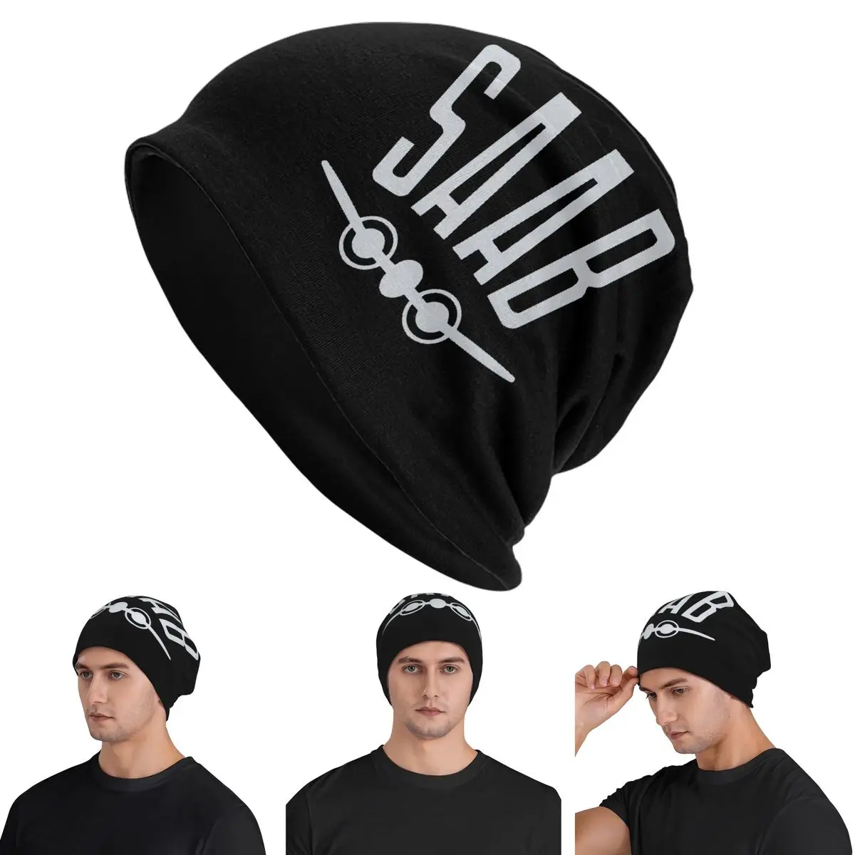 

Saab Logo Products Skullies Beanies Hats Warm Autumn Winter Outdoor Cap Knitted Bonnet Caps for Men Women Adult