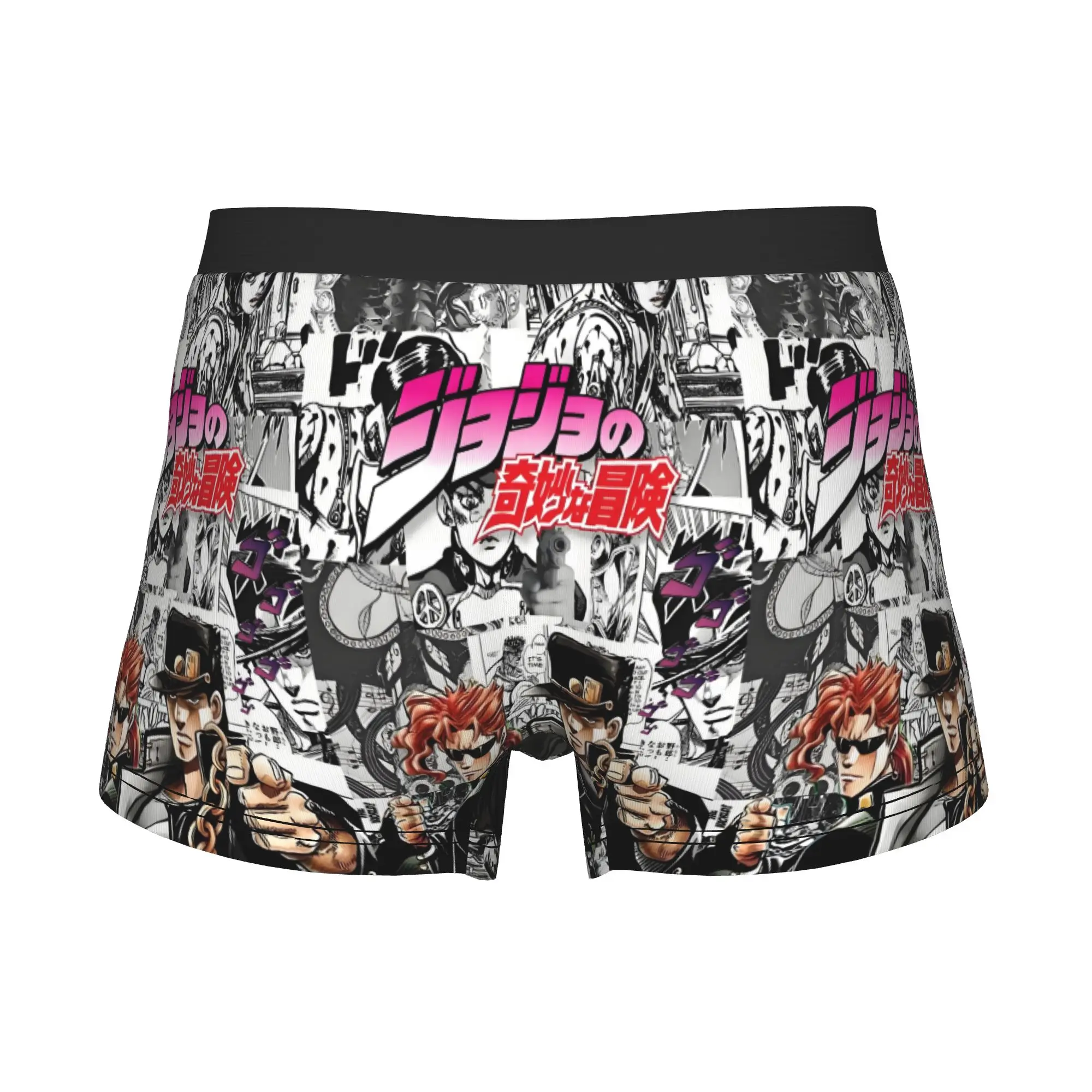 Male Funny Stardust Crusaders Anime  Underwear JoJo Bizarre Adventure Boxer Briefs Breathable Shorts Panties Underpants