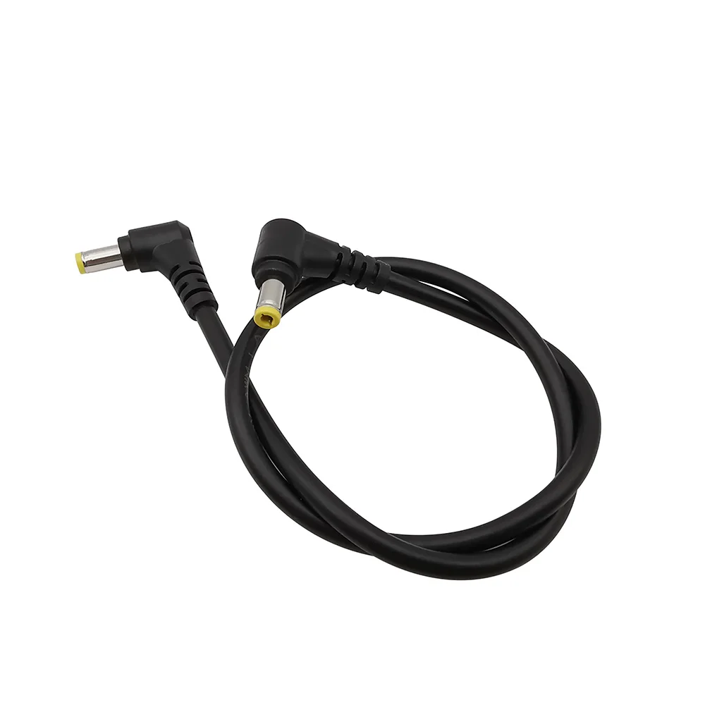 1Pcs Right Angled 90 Degree 5.5x2.5mm Male to 5.5 x 2.5mm Male Plug DC Power Cable Connector Can be used For 5.5 x 2.1mm