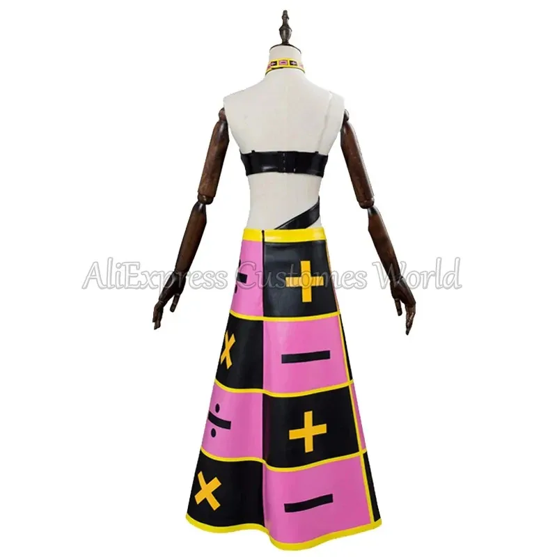 Disfraz de Anime Jo Trish Una, disfraz de Bizarre Adventure Golden Wind, sujetador, falda, trajes, Halloween, Carnaval, ropa de mujer