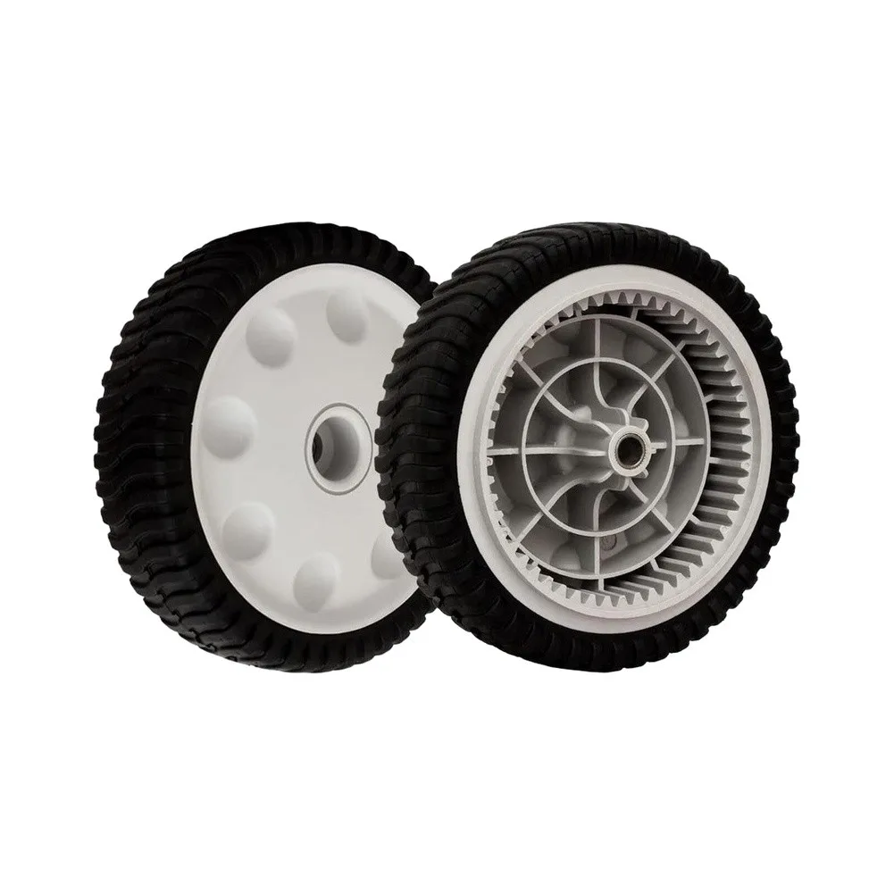 For Troy-Bilt TB200 Mower Front Tire Front Wheel Black White Front Wheel Replacement Part Gear Robust Construction