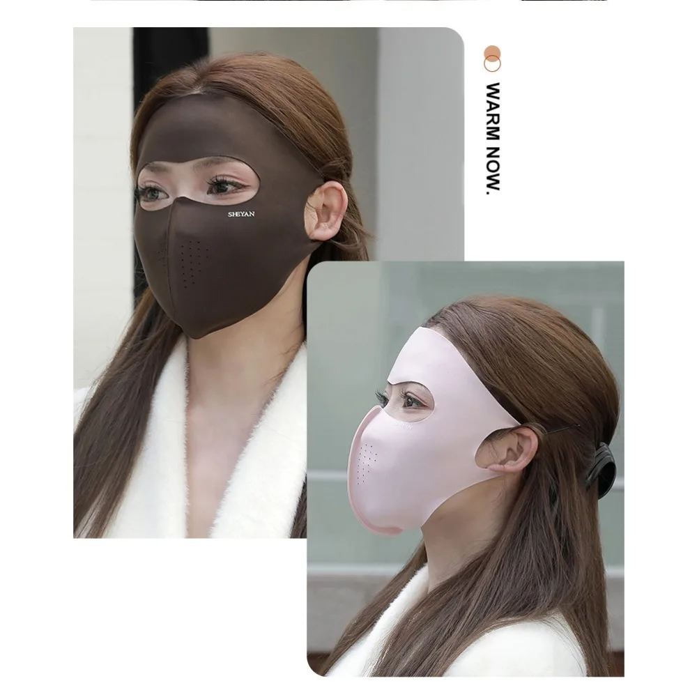 Новая дышащая теплая маска без следов Пылезащитная маска для езды на лицо УФ Ветрозащитная маска осень-зима