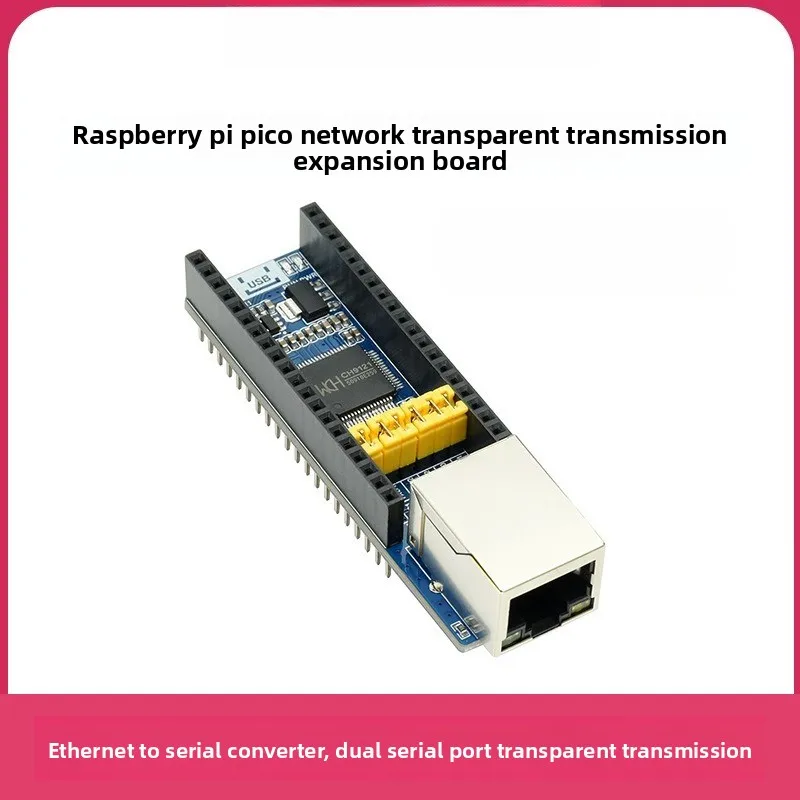

CH9121 Network Transmission Board for Raspberry Pi Pico 10/100M Ethernet with Built-in Pins