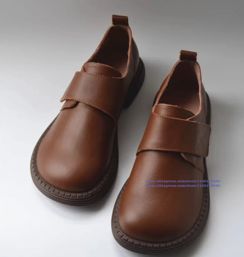 

Low Top Soft Leather Loafers Men's Shoes British Style Soft Sole Flats Outdoor Leather Casual Shoes Handmade Men's Shoes