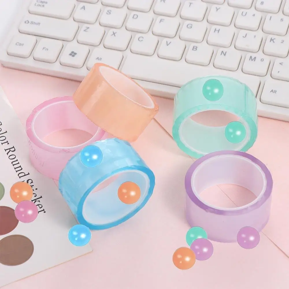 Relaxing Toy Sticky Ball Rolling Tapes Making Colored Ball DIY Rolls Adhesive Tapes Colorful Crafting Ball Sticky Tapes Adult