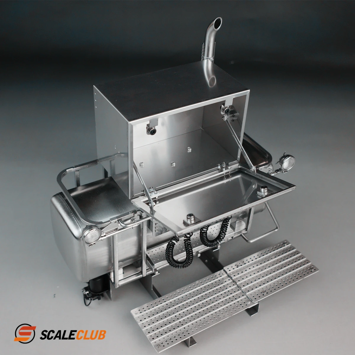 SCALECLUB 1/14 Scale Heavy Equipment Rack Tool Box Spare Fuel Tank Universal For Tamiya LESU RC Tractor Truck Model