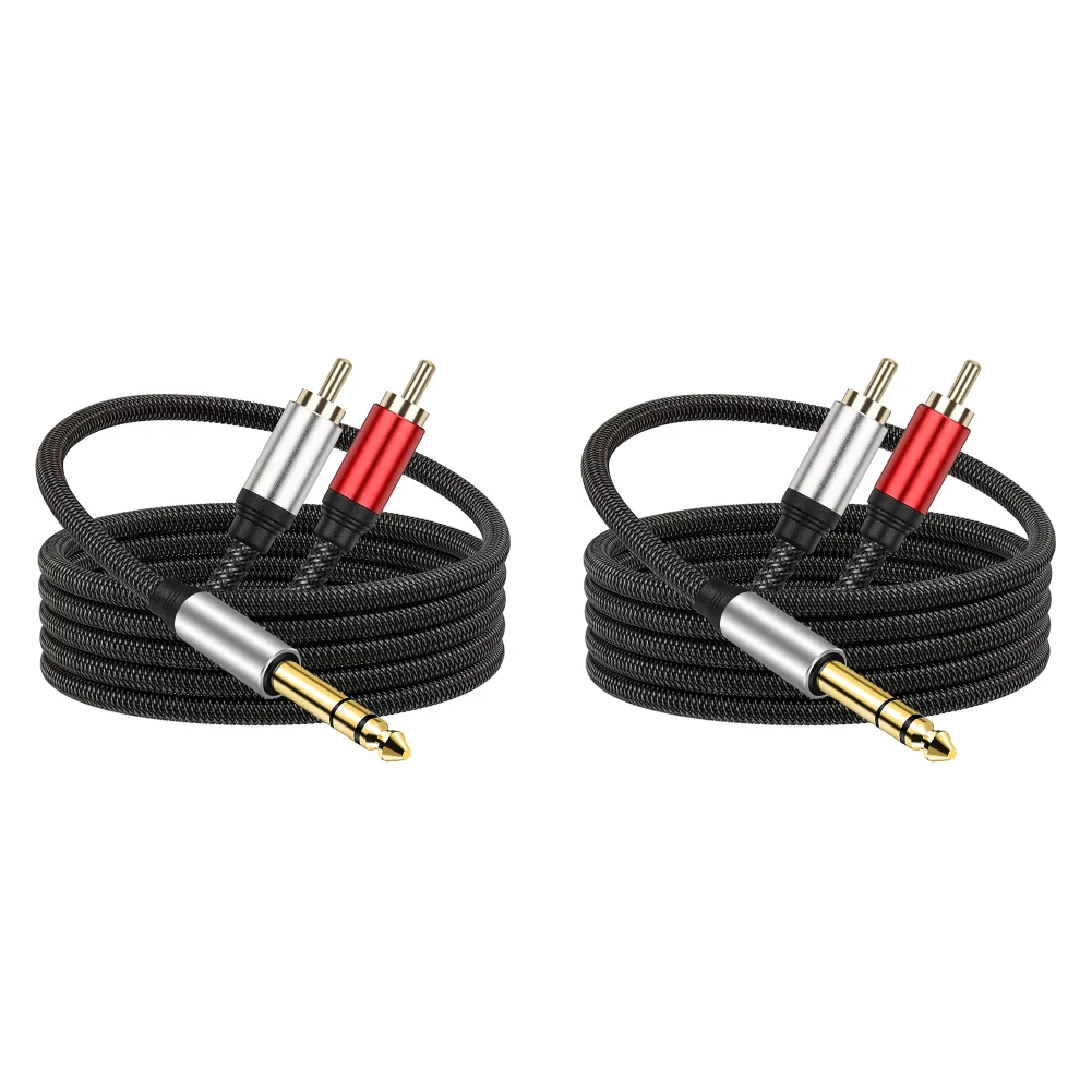 

Кабель-переходник 6,35 мм «папа» на 2RCA «папа» Аудио Y-разветвитель Вставной шнур (3 м)