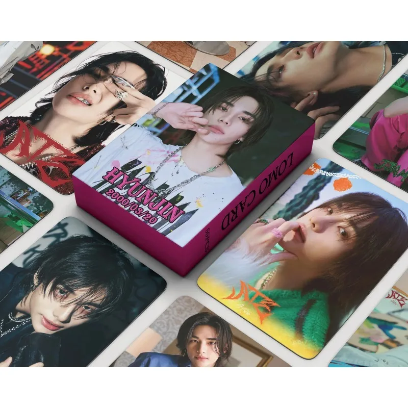 55 قطعة/المجموعة/مجموعة Kpop الجديدة Ablum ATE Lomo بطاقة Hwang HyunJin صور طباعة صور بطاقة الصور لمحبي جمع البطاقات البريدية الهدايا