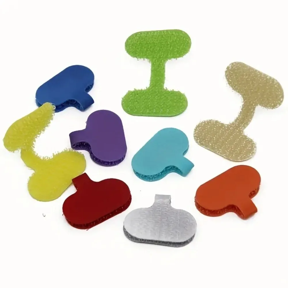 20 個新しい書き込みラベルケーブルラベルケーブル管理マジックステッカーワイヤータグ Colorrandom ミニケーブルタイオフィス