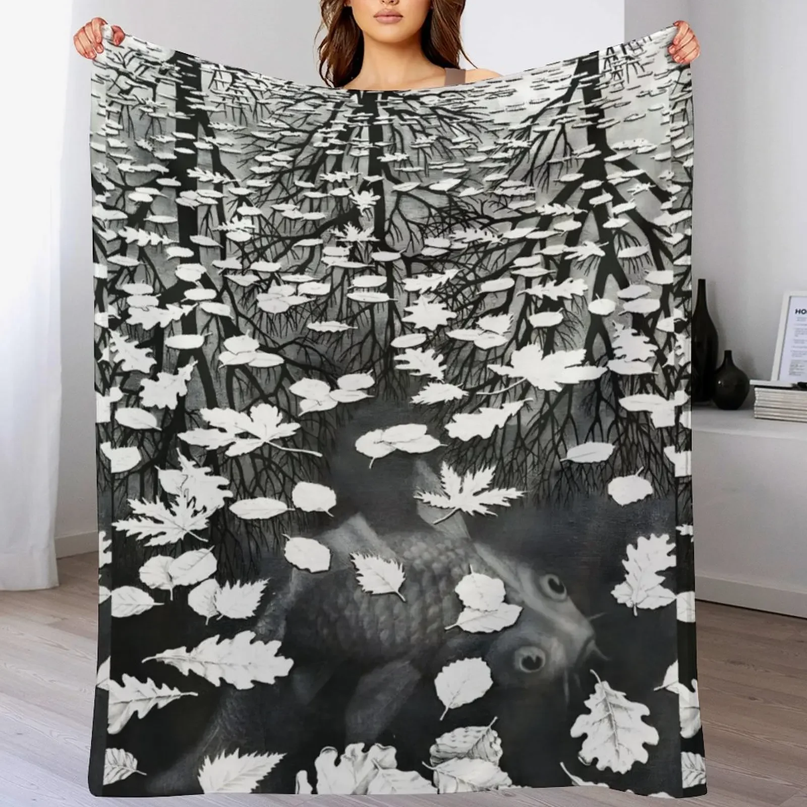 

Escher - Three Worlds Throw Blanket Bed Fashionable Luxury Thicken Summer Summer Beddings Blankets