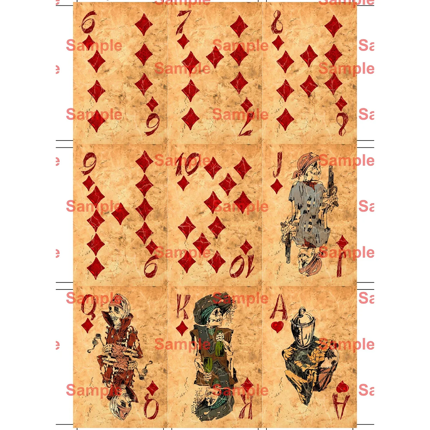 Pirate King Playing Cards Vintage Stype Bridge Card Deck 60x90mm Poker Board Game Cartes