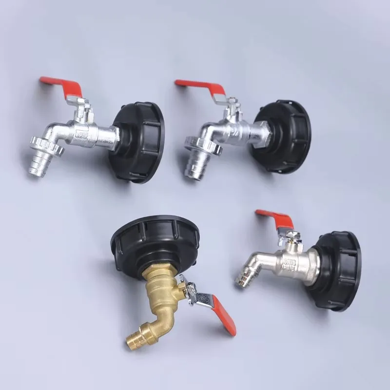 S60x6 Coarse Thread IBC Tank Tap Connecter x 1/2'' 3/4'' Water Coupling Adapter 1000L Garden Home Replacement Valve Fitting