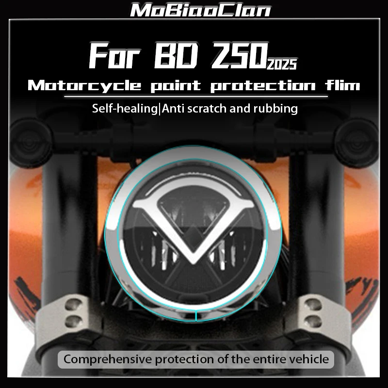 For BENDA BD 250 2025 Invisible Car Clothes Motorcycle Stickers Scratch Covers Stickers Film Stickers Modification Accessories