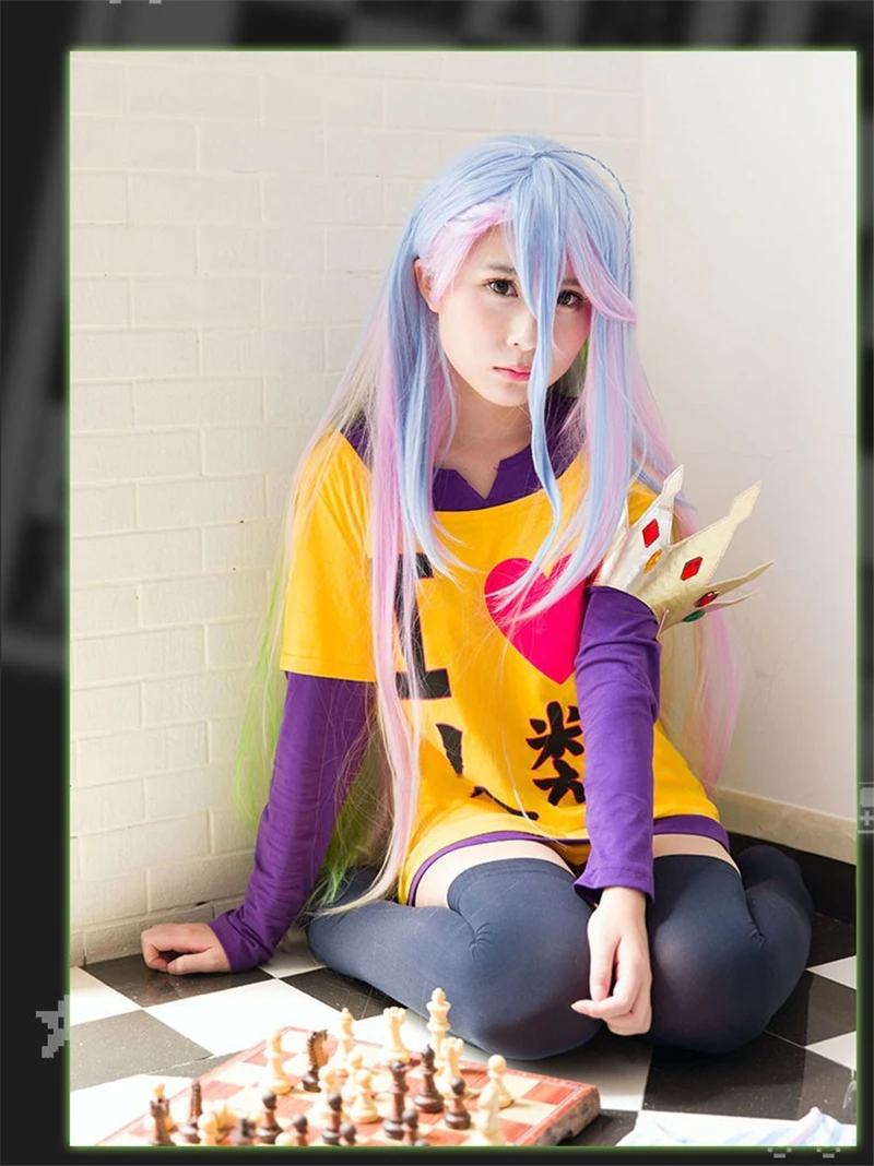 Fantasia infantil Anime NO GAME NO LIFE Cosplay Costume Sora T-shirt Shirt Tee +Free TRACK Disfraces