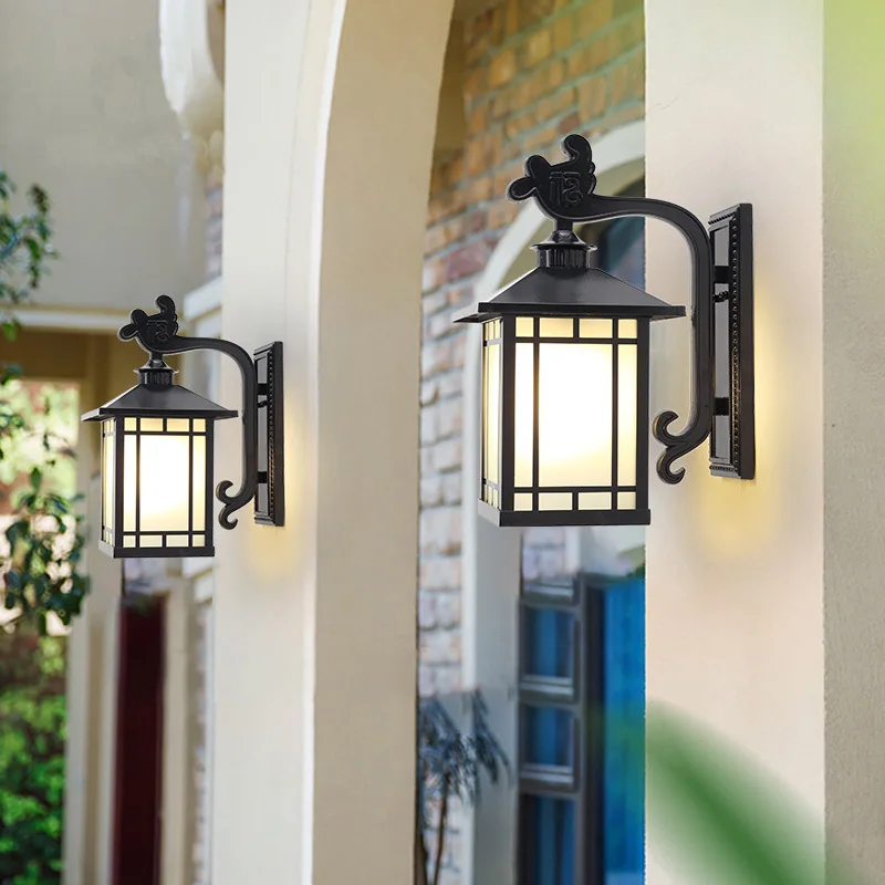 

Outdoor Waterproof Villa Exterior Wall Entrance Outdoor Courtyard Retro Led Balcony Corridor Terrace Wall Light