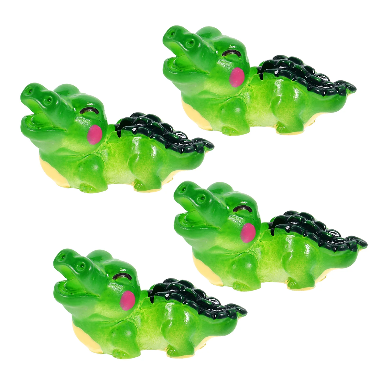 

4pcs Mini Resin Crocodile Statues Garden Ornaments Aquarium Decorations Bonsai Figurines Fish Tank Accessories Micro Landscape