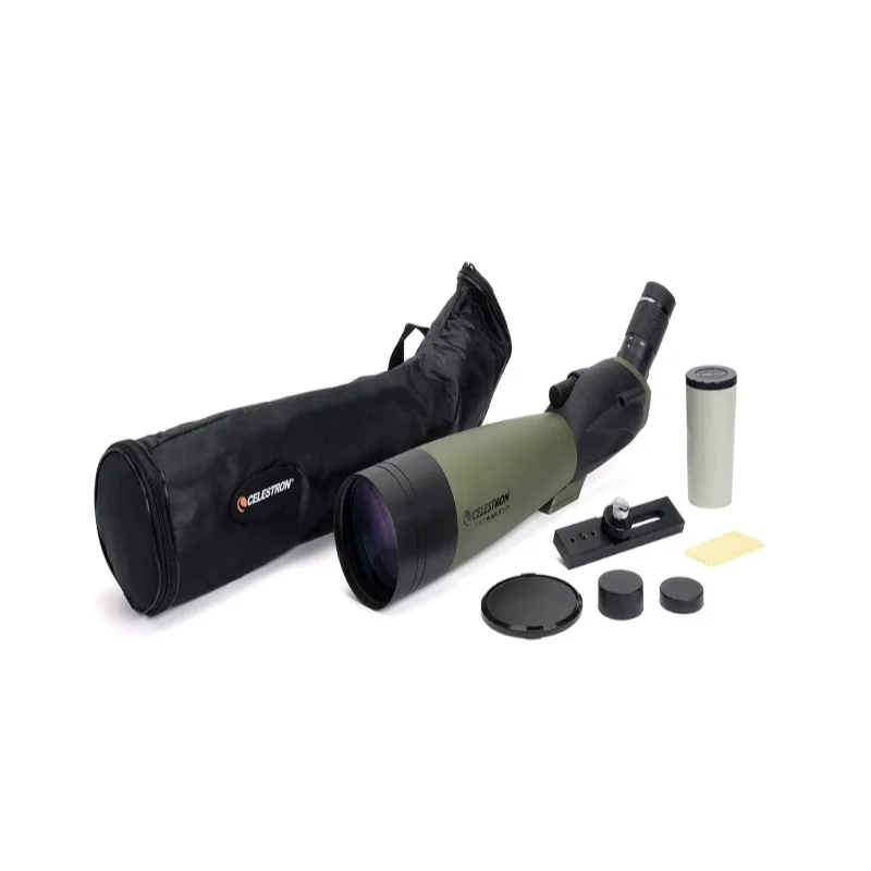 Celestron Ultima 100 Waterproof 45° Angled Target Shooting Spotting Scope 22-66x Zoom Monocular For Hunting Birds Watching