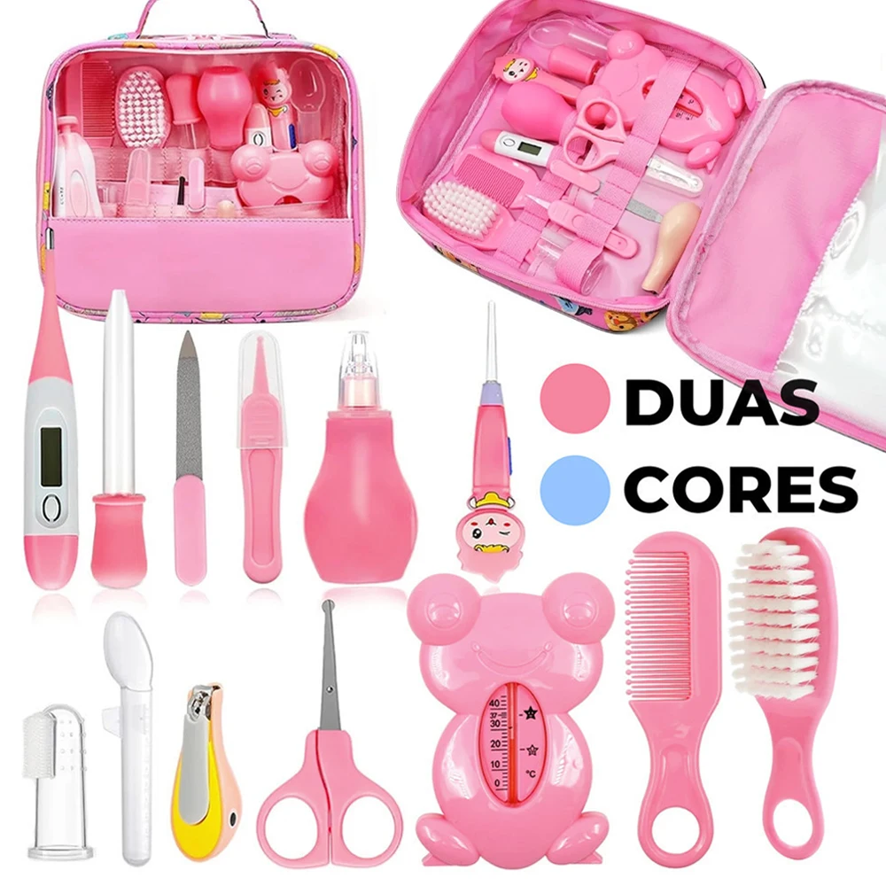 kit-completo-de-cuidados-para-bebes-com-13-itens-inclui-tesoura-termometro-e-escova-presente-pratico-para-maes-de-primeira-viagem