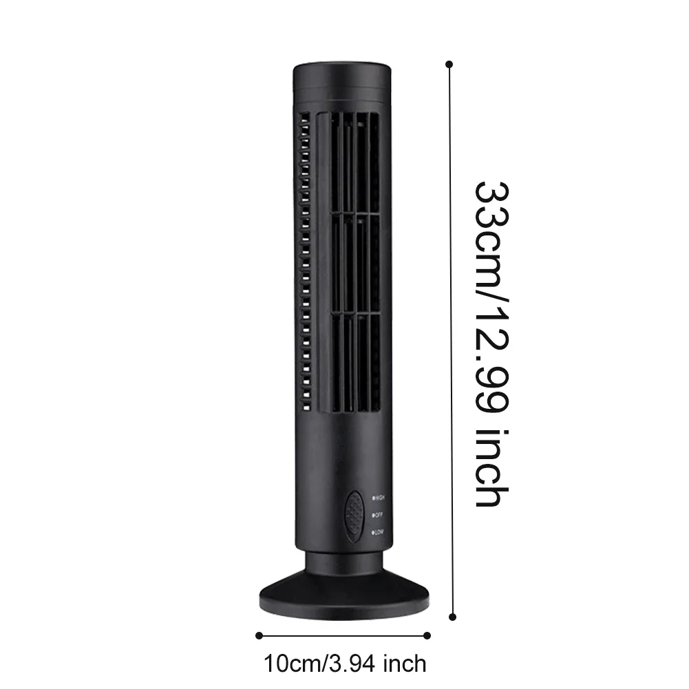 LED Tower Fan No Leaf Air Conditioner 2 Gear Speed USB Bladeless Fan Portable Stand Up Tower Fan for Living Room Bedroom images - 6