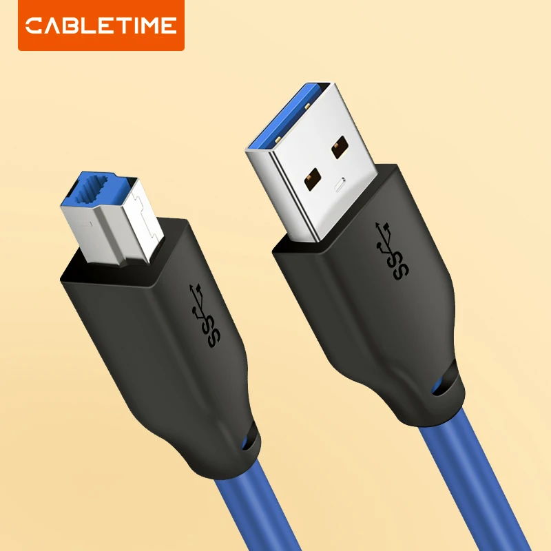 Кабель USB 3.0 Cabletime, AM-BM для принтера, для синхронизации данных с ПК, совместим с принтером Lenovo C273